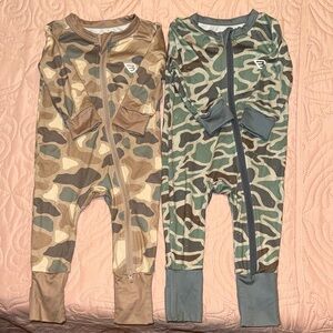 BURLEBO Camo Full Zip Convertible Pajamas